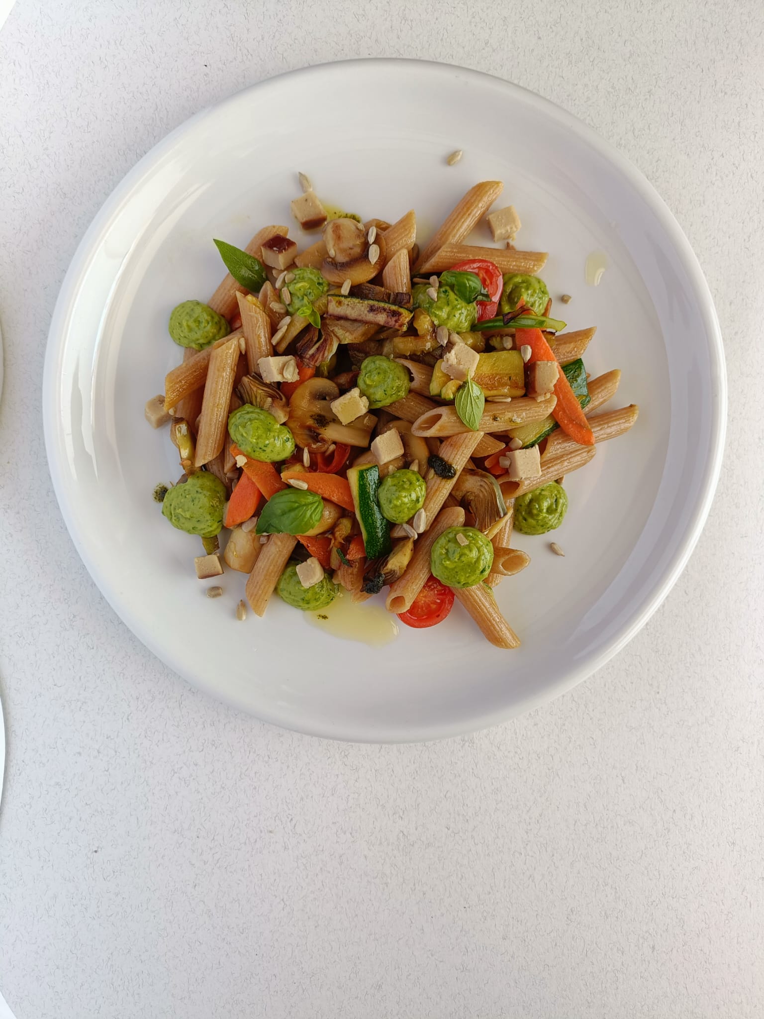 Pasta al pesto con verduras - SIN GLUTEN